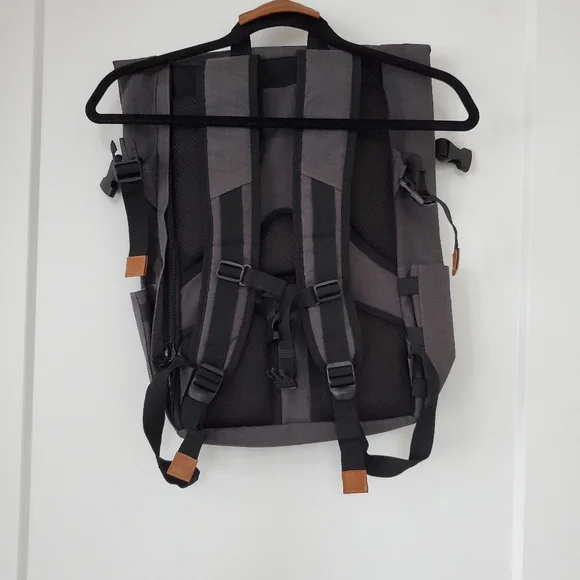 Gray Canvas Backpack - Picture 2 of 4